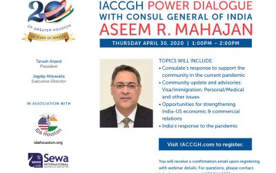 Covid 19 Webinar Series: Power Dialogue with Consul General Aseem Mahajan