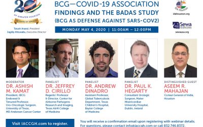 Covid-19 Webinar Series: BCG- Covid 19 Association, Findings and the BADAS Study